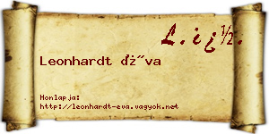 Leonhardt Éva névjegykártya